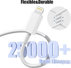 Cveael Car Carplay Cable, 6FT Car Charger Cord, USB A to Lightning Cable Compatible for iPhone 14 13 12 11 Pro Max XR XS X 8 7 6 Plus SE iPad Charging Cord (White)
