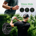 Voice Caddie A3 Golf Watch Subscription Free with Green Undulation, 40k+ Preinstalled Courses, Lightweight w/Slope Mode 1.3" Color Touchscreen, Pin Reload, Smart Green View Golf GPS & Fitness Mode BK