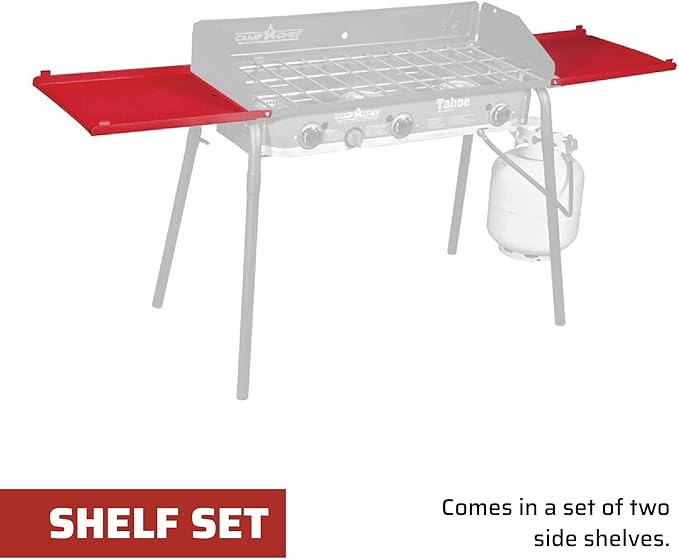 Camp Chef Folding Side Shelf Set for 2 Burners
