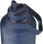 Takeya Actives Water Bottle with Straw Lid - Durable & Easy-Care Water Bottle with Stainless Steel Insulation - BPA-Free Lid with Carry Handle & Straw - Dishwasher-Safe - 64 oz, Midnight Blue