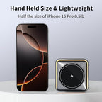 【2025 Upgraded】 Magnetic Wireless Charger 3 in 1, Foldable Charging Station with Night Light for Apple MagSafe Charger, Travel Charger Stand, Nightstand Fast 15W Charging Station (with Adapter)