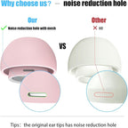 3 Pairs Replacement Ear Tips for AirPods Pro and 2nd Generation with Noise Reduction Hole, Silicone Ear Tips for AirPods Pro with Portable Storage Box and Fits in Charging Case (S/M/L, Pink)