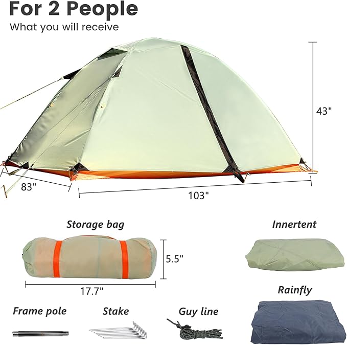 Camping Tent Portable Waterproof Instant Camping Tent with 1-Minute Setup Lightweight Tent for Camping Beach Outdoor Travel Backyard