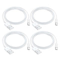 AHDFWI 4 Pack Car Carplay Cable for iPhone 16E 16 15 Pro Max 15 16 Plus Charger, USB to USB C Cable 5FT for Car Charger, Carplay USB C Cord Charging for iPad 10th Gen/iPad Pro Air 5th-White