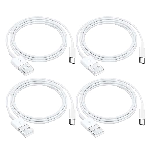AHDFWI 4 Pack Car Carplay Cable for iPhone 16E 16 15 Pro Max 15 16 Plus Charger, USB to USB C Cable 5FT for Car Charger, Carplay USB C Cord Charging for iPad 10th Gen/iPad Pro Air 5th-White