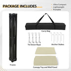 EAGLE PEAK Flex Compact 4x4 Pop-up Canopy Changing Room, Portable Privacy Dressing Room for Indoor Fashion Photoshoots, Camping, or Pool, Cream