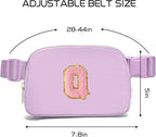 Gitus Initial Belt Bag Fanny Pack Crossbody Bag for Girls Birthday Gifts Age 8-10 Teen Girl Gifts Trend Stuff Personalized Letter Gifts for Daughter Sister (Lavender-Q)