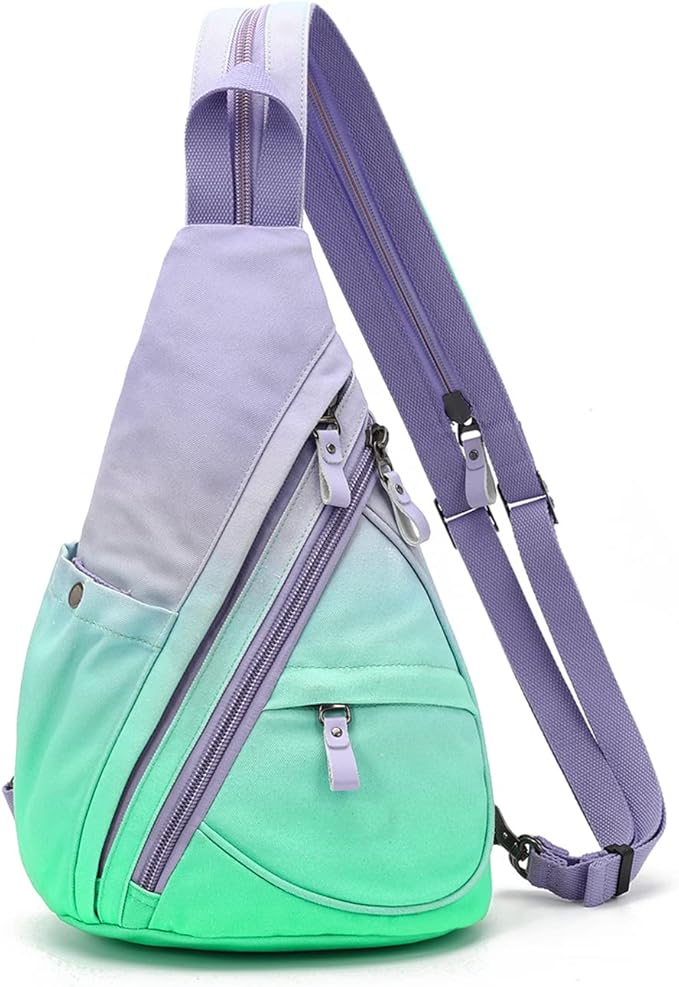 KL928 Canvas Sling Bag - Small Crossbody Backpack Shoulder Casual Daypack Rucksack for Men Women