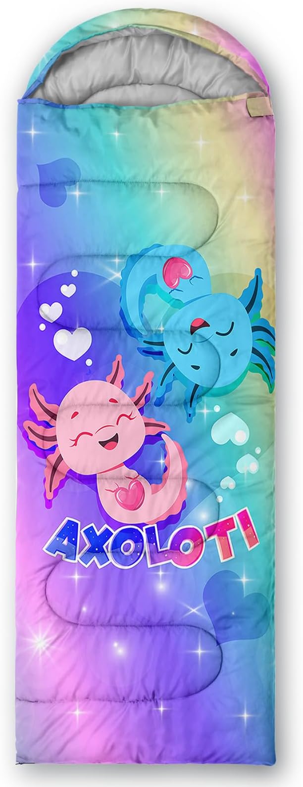 AILONEN Outer Space Astronaut Camping Sleeping Bags,Lightweight & Waterproof,3 Season Warm & Cool Weather,Cartoon Sleeping Bags for Kids,Boys Girls Travelling,Outdoors