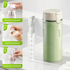 4 in 1 Travel Dispenser, 4 Pack 30ML Leak Proof Travel Bottles for Toiletries, Portable 4-in-1 Travel Dispenser Bottle Travel Refill Bottle for Shampoo Lotion Conditioner Cream (White+Green)