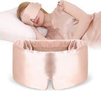 Mulberry Silk Sleep Mask – 100% Silk Sleep Masks for Women, Anti-Wrinkle, Light Blocking Eye Cover, Adjustable for Travel & Beauty(Pink)