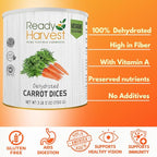 Ready Harvest Canned Carrots Dehydrated Emergency Dried | Prepper Food Long Term Supply Survival 25 Year Shelf Life #10 Can 3lbs 6 Cans