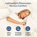 Pillowcases - Ultra Soft Hotel Quality Pillowcase Covers - Comfy, Cozy & Wrinkle Free - Shrinkage and Fade Resistant - Machine Washable Pillow Protectors - (King, Off White, 4 Piece Set)