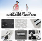 INOXTO Hydration Pack Backpack ，Water Backpack with 2L Leakproof Water Bladder, Running Hydration Vest for Man, Daypack for Cycling Motocross Climbing Trail Running