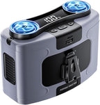 10000mAh Personal Waist Fan, USB Rechargeable Clip The Waist For Working,10 Speed & 40H Cooling and Heatstroke Prevention For Outdoor Travel Camping (K60-gray, 12000mAh)