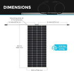 Renogy Flexible Solar Panel 200W, 240° Ultra Flexible 200 Watt Solar Panel 12 Volt for Marine RV Cabin Van Car Uneven Surfaces Off-Grid Essentials
