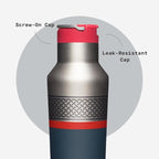 Corkcicle Marvel Sport Canteen - Triple-Insulated Stainless Steel Water Bottle - Straw Cap & Folding Metal Handle - Summer Drinkware Gift - Keeps Drinks Ice Cold - Thor - 20 oz