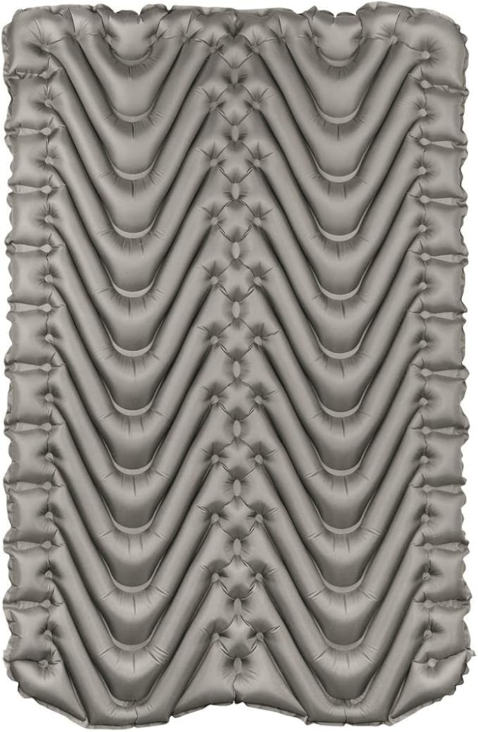 KLYMIT Double V Inflatable Sleeping Pad | Thick, Lightweight, Easy to Inflate, Foldable Air Bed Mattress for Camping & Backpacking