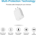 Type C Charger Fast Charging for iPhone 17 16 15,10FT USB C Samsung Chargers Block 25W Super Fast Chargers for Samsung Galaxy S25/S24 S23/iPhone Air/17/17 Pro Max/iPhone 16/16 Pro Max/15 Pro(White)