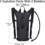ATBP Running Hydration Vest Pack Tactical 3L Water Bladder Backpack Bag for Cycling Marathon Hiking Daypack Men & Women