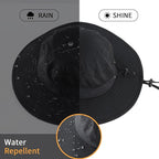 Home Prefer UPF50+ Mens Sun Hat Wide Brim Womens UV Protection Beach Bucket Hat for Fishing Hiking Snap Up Cowboy Hat