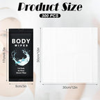 Treela 300 Pcs Bulk Deodorant Large Body Wipes Individually Wrapped Wet Wipes Travel Size for Adults Shower for Homeless Supplies Hygiene Personal Cleansing for Hiking Gym(12" X 12'',Black)