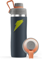 Gatorade 'Overtime' 22oz Stainless Steel Water Bottle, Twist Cap, Grey/Neon Yellow