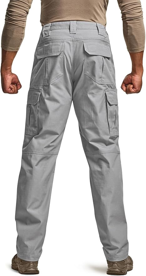 CQR Men's Tactical Pants, Water Resistant Ripstop Cargo Pants, Lightweight EDC Work Hiking Pants, Outdoor Apparel