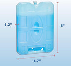 Reusable Jumbo Ice Pack - Long Lasting - Perfect for Keeping Food Or Beverages Cold, Coolers, Camping, Beach Coolers, Hiking & More, Clear Blue