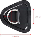 TOBWOLF 6 Pack 3.54" / 9cm Stainless Steel D-Ring Patch for Inflatable Boat Kayak Dinghy SUP, Triangular D-Ring PVC Patch Stand-Up Paddleboard Canoe Rafting Accessories, NO Glue Included