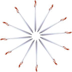 12 Pack Tent Stakes, 7075 Ground Metal Camping Aluminum Tent Pegs, Lightweight Tent Stakes Heavy Duty Spikes Camping Accessories