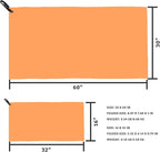 Rainleaf 2 Pack Microfiber Quick Dry Travel Towel, Super Absorbent Ultra Compact Lightweight Camping Towel for Gym, Hiking, Pool, Yoga - Orange