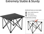 ROCK CLOUD Portable Camping Table Ultralight Aluminum Camp Table Folding Compact Beach Table for Camping Hiking Backpacking Outdoor Picnic, Reinforced Small