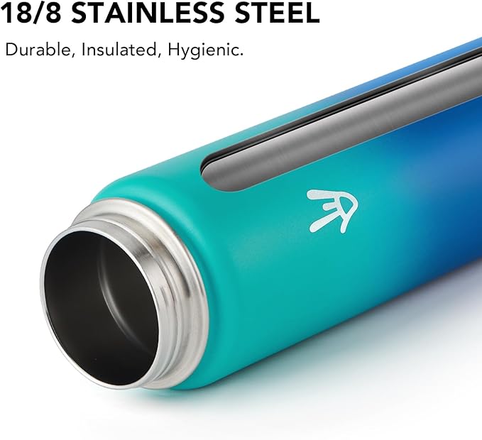 Enerbone 32 oz Insulated Water Bottle, Stainless Steel Bottle with Carrying Strap, Double-Wall Vacuum Insulation Design, Leakproof Sports Bottle with Straw, Keep Drinks Cold or Hot for Hours