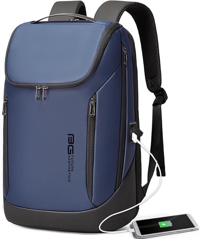 BANGE Business Smart Backpack Waterproof fit 15.6 Inch Laptop Backpack with USB Charging Port,Travel Durable Backpack