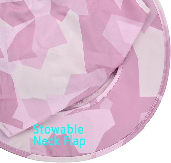 Sun Hats for Men Women Fishing Hat UPF 50+ Breathable Wide Brim Bucket Hats Summer UV Protection Safari Hat with Neck Flap