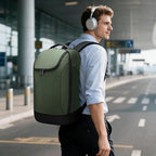 FUTURE AESTHETICS Business Smart Backpack Waterproof for women,men,Fight Approved Durable Backpack suitable as overnight and travel backpack (Green)
