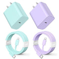 for Phone Charger Fast Charging, [2Pack 6FT] 20W PD USB C Wall Charger Block with Type C to Lighting Cable Compatible with iPhone 14/13/12 Pro Max/11/XS/XR/X/8/Plus