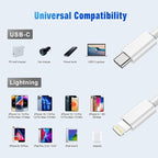 USB C to Lightning Cable [Apple MFi Certified] 2Pack 10FT iPhone Fast Charger Cable Power Delivery Type C Charging Cord Compatible with iPhone 14 13 13 Pro Max 12 12 Pro Max 11 XS XR X 8