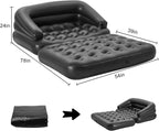 RAPTAVIS Inflatable Sofa Bed for Camping, Pool Float Couch Outdoor Mattress Bed with Armrest, Full Size