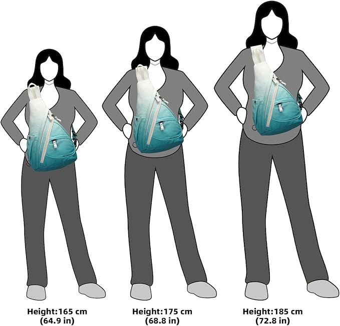 KL928 Canvas Sling Bag - Small Crossbody Backpack Shoulder Casual Daypack Rucksack for Men Women(Large Version)