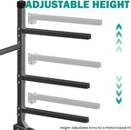 EVERHANGER Kayak Storage Rack, Adjustable Kayak Stand Holder, Freestanding Paddle Board Rack for Kayak, Canoe, Surfboard, 320lbs Capacity