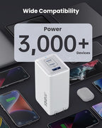 150W USB C Charger Block,GaN III Compact Foldable Wall Charger 3 Port Fast Charging Station,PD QC PPS Portable USB C Hub 100W Laptop Adapter for MacBook Pro/Air,iPad,iPhone 16/Pro,Galaxy S24,Dell etc