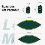 Kootek Camping Hammock, Portable Hammocks with Tree Straps & Attached Carry Bag, Camping Essentials Gear, Perfect for Outside Indoor Hiking Beach Backpack Travel