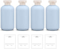 ASEVAT 6.7oz 4pack Refillable Travel Shampoo and Conditioner Bottles, Travel Size containers, Travel Bottle for toiletries, Squeeze Bottles with Flip Cap, Empty Plastic Leak Proof Travel Bottles