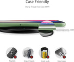 Amazon Basics 15W Qi Certified Wireless Charging Pad for iPhone 16/15/14/13/12/11/X, Samsung and More, with USB Cable, Black