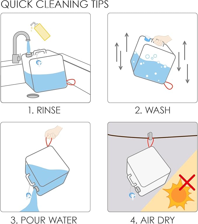 Collapsible Water Jug, 10 Packs 5.3 Gallon BPA Free Camping Water Container with Spigot, Portable Water Storage Carrier for Emergency Survival Hiking Backpacking Outdoors - Food Grade LDPE