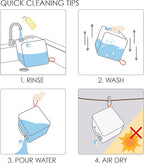 Collapsible Water Container with Spigot, 2×5.3 Gallon BPA Free Camping Water Storage Jug Carrier for Outdoors Hiking Backpack RV&Emergency, Survival Water Canteen-Portable Foldable Transparent