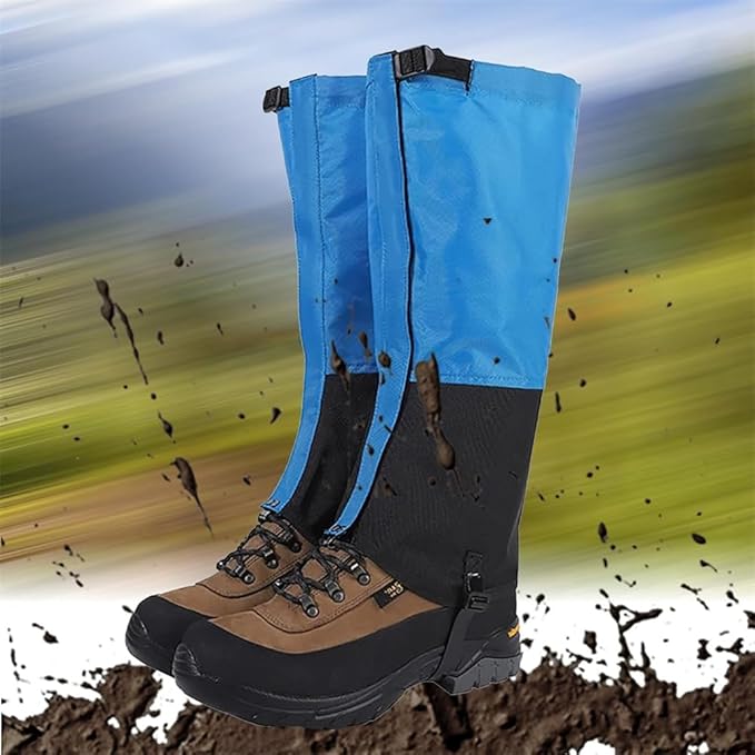 Leg Gaiters for Hiking Boots,900D Waterproof Hunting Hiking Gaiters Adjustable Snow Boot Gaiters for Climbing, Dirt-Proof Ripstop Shoe Gaiters for Men Women