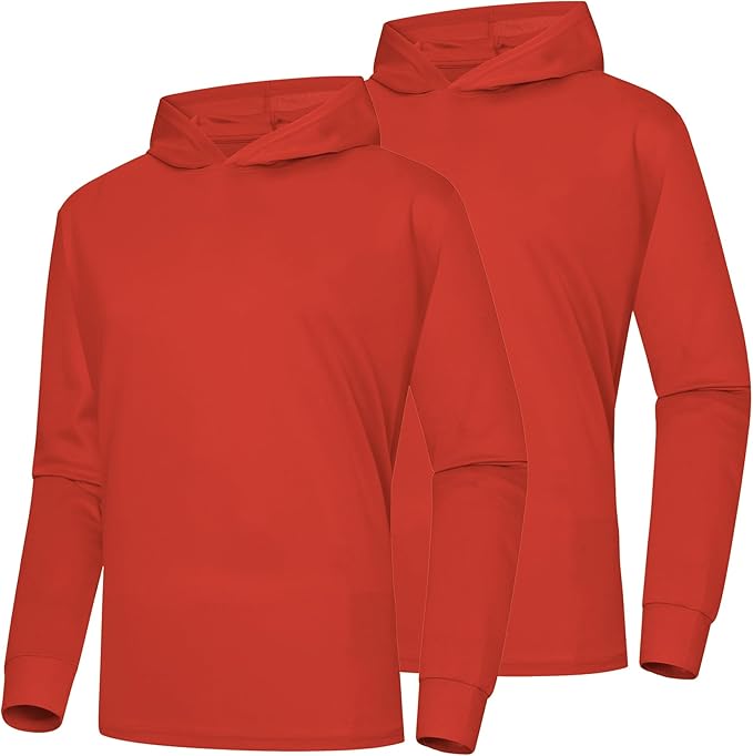 ProtectX High Visibility Sun Protection Lightweight Long Sleeve Hoodie, UPF 50+ Quick-Dry, SPF UV Shirt, Active Wear